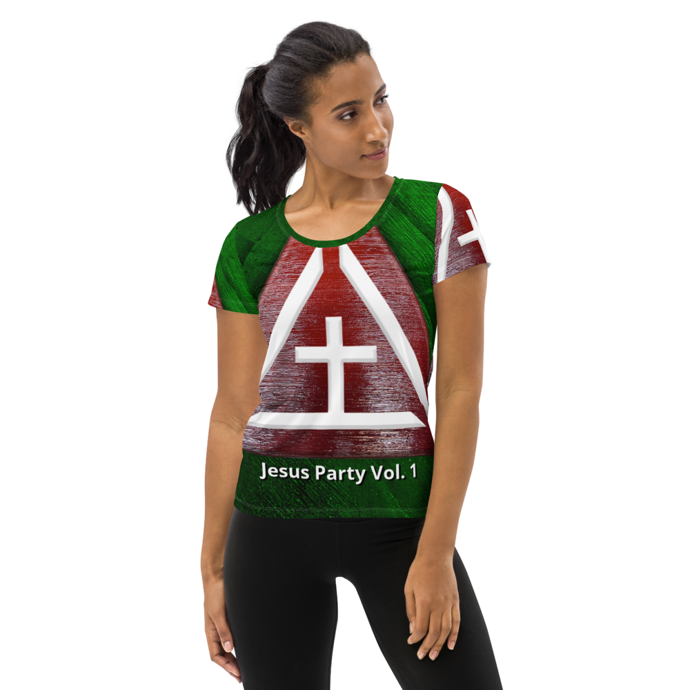 JesusPartyVol1 - All-Over Print Women's Athletic T-shirt