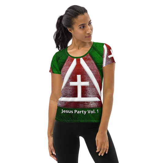 JesusPartyVol1 - All-Over Print Women's Athletic T-shirt